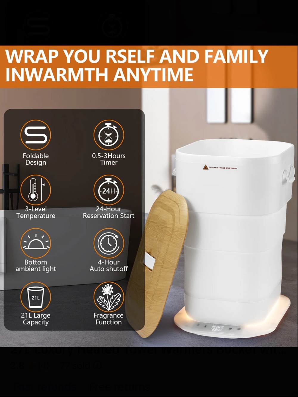 Foldable towel warmer 🧖